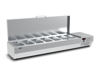 Холодильная витрина для ингредиентов Carboma A40 SM 1,6 с крышкой (7 GN1/3) IDO